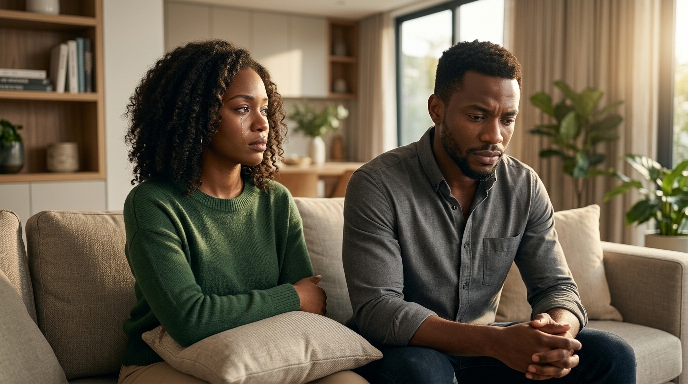Nigerian Couple Communicating Peacefully